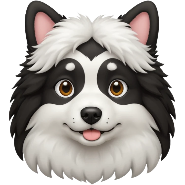 Dog black white emoji