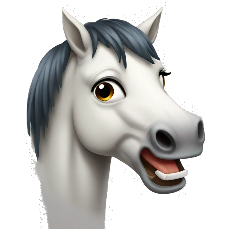 a horse crying emoji