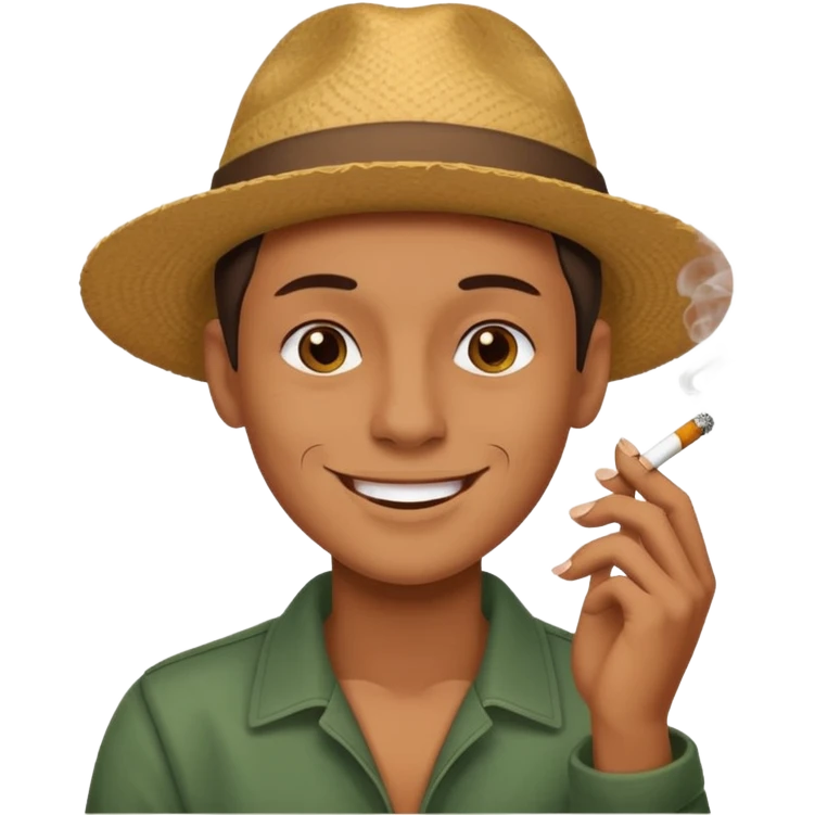 Zyn can with a face, smoking a joint, playful and expressive emoji