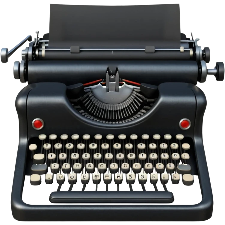 Typewriters were mechanical or electromechanical devices used for writing before the invention of modern computers and word processors. By pressing the keys, letters and characters were stamped onto paper with ink from a ribbon emoji