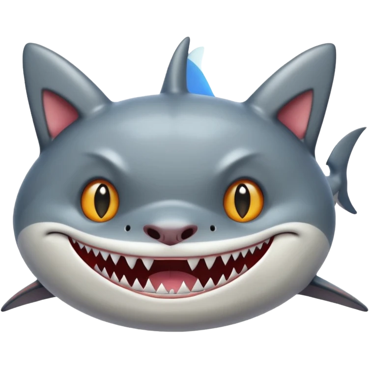 shark body with a cat face emoji