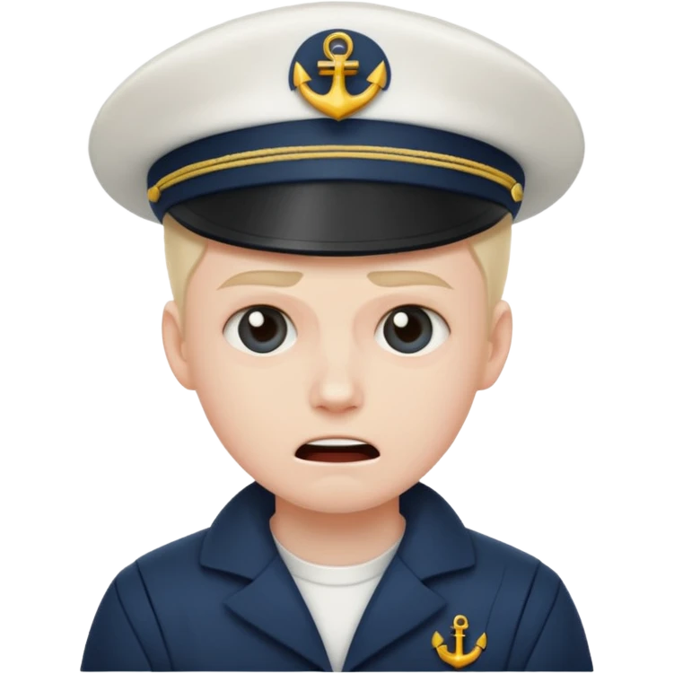 моряк во власти эмоций страх, паника emoji