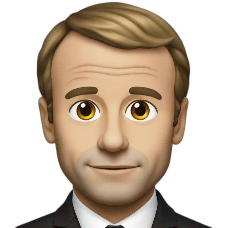 emmanuel macron en noir emoji