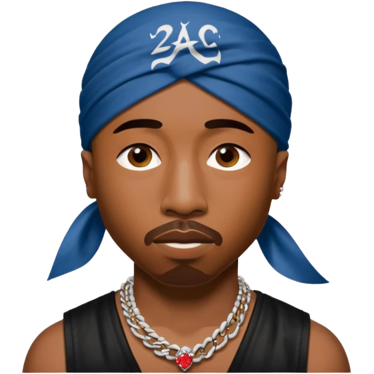 2Pac face emoji