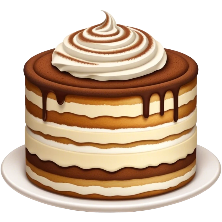 Cinematic Realistic Tiramisu Dessert Emoji, featuring layers of coffee‚Äêsoaked ladyfingers and mascarpone cream dusted with cocoa rendered with delicate textures and warm, inviting lighting. emoji