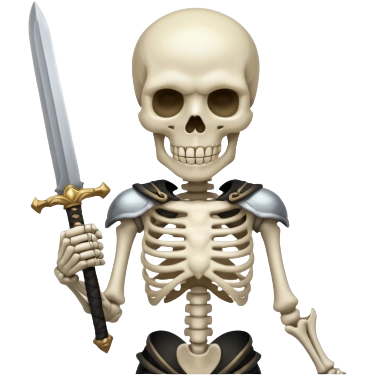 Skelton holding a sword emoji
