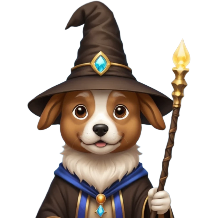 Dog wizard emoji
