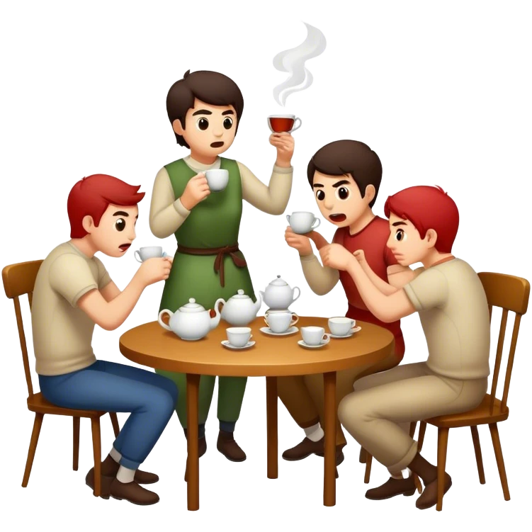 Tea fighting  emoji