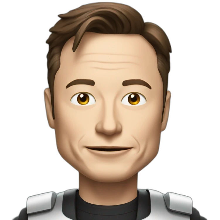 elon musk with rebot emoji