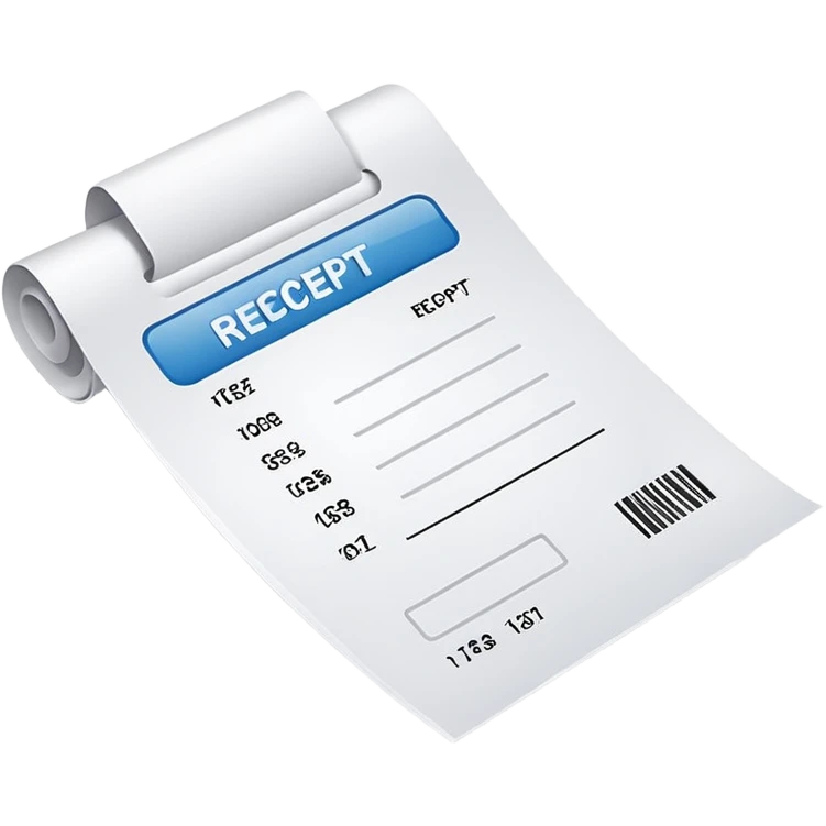 empty receipt emoji