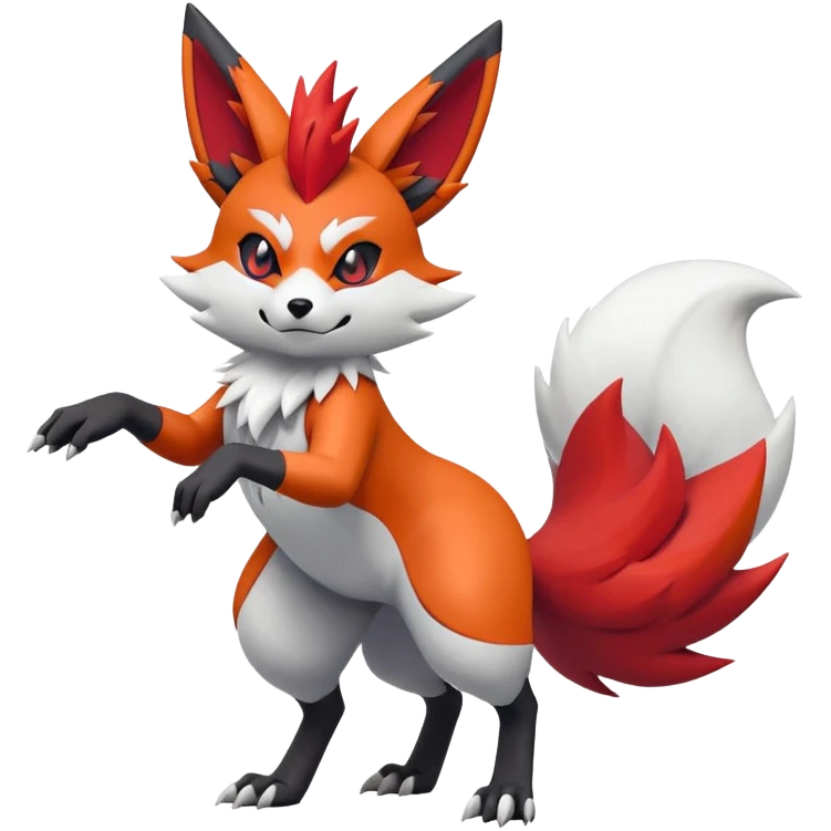 Braixen-Zoroark-Zangoose-hybrid-creature emoji