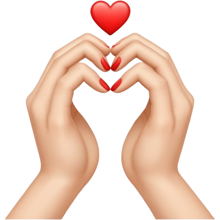 hands form a heart emoji