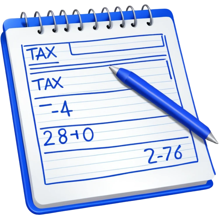 Tax learning note emoji
