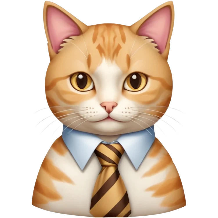 cat in a tie with shawarma emoji