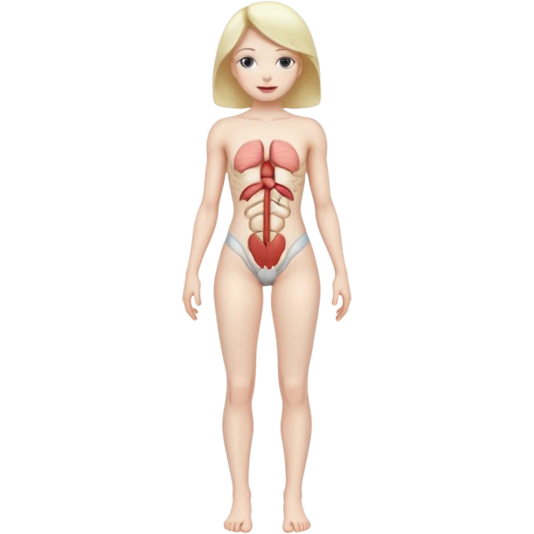 Female anatomy, full body emoji