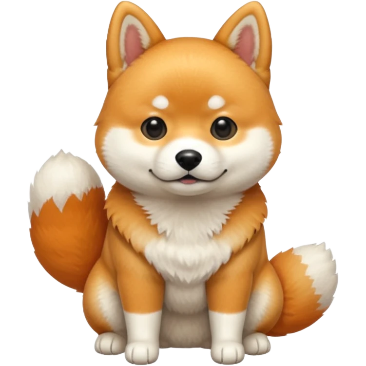 a full body of cute shiba emoji