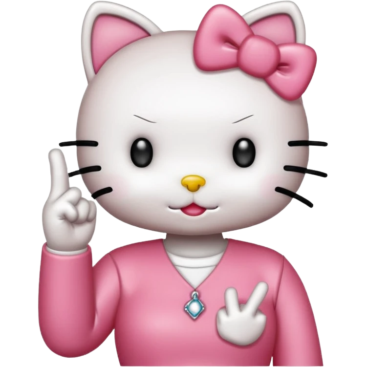 hello kitty middle finger emoji