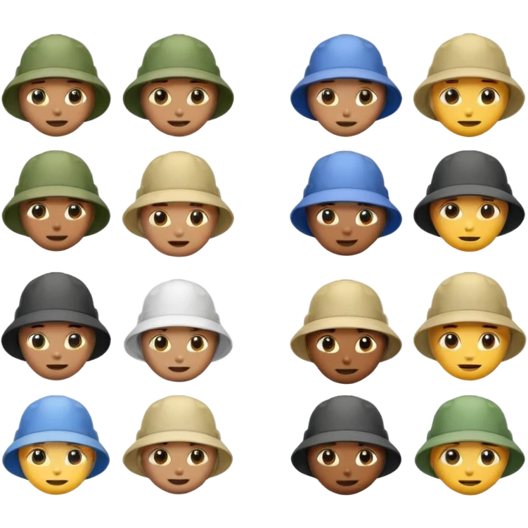 Emojis ovnis type discord avec un bob type jul avec différentes expressions emoji
