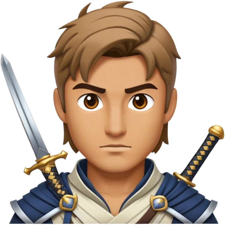 Angle with a swordsman  emoji