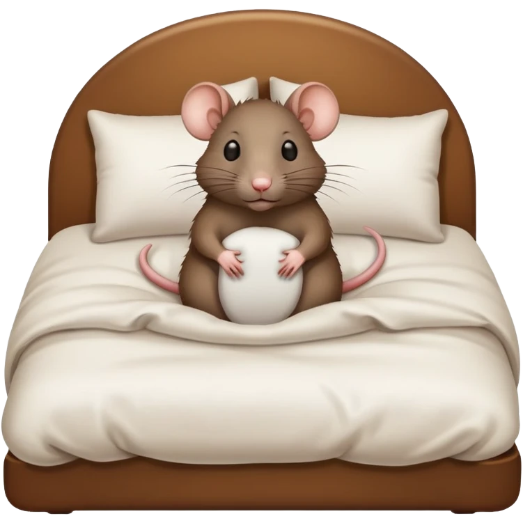 Rat in bed  emoji