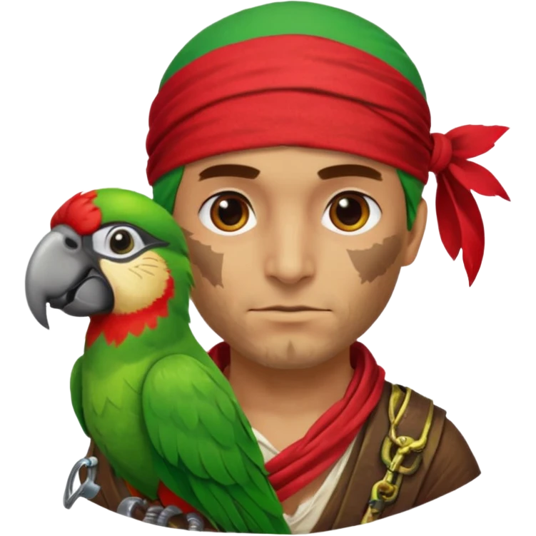 pirate and parrot emoji