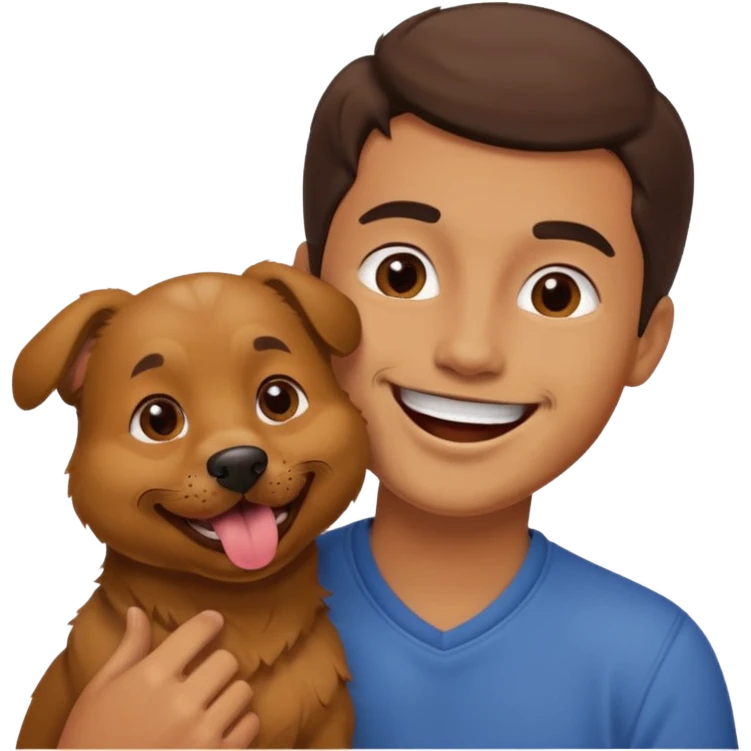 A man licking a dog  emoji