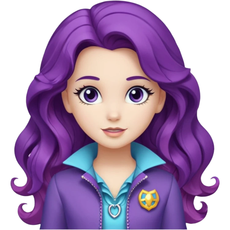 rarity equestria girl and wavy hair emoji