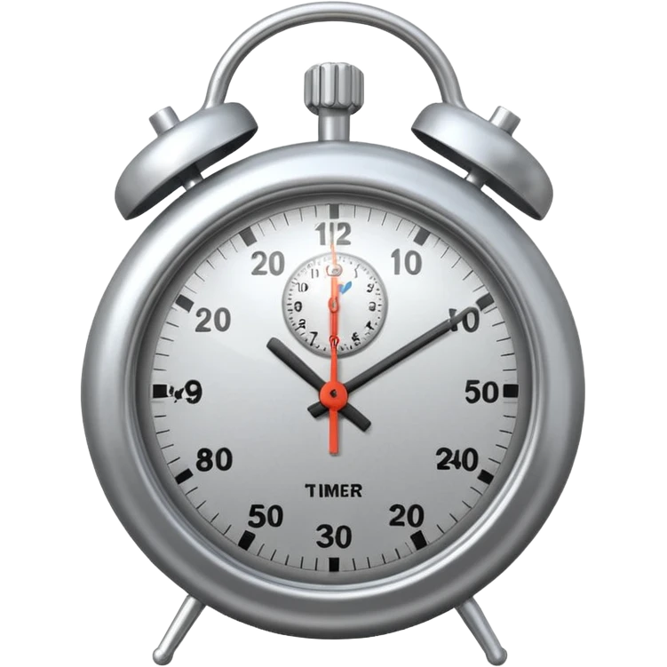 timer stop clock analog 3d emoji
