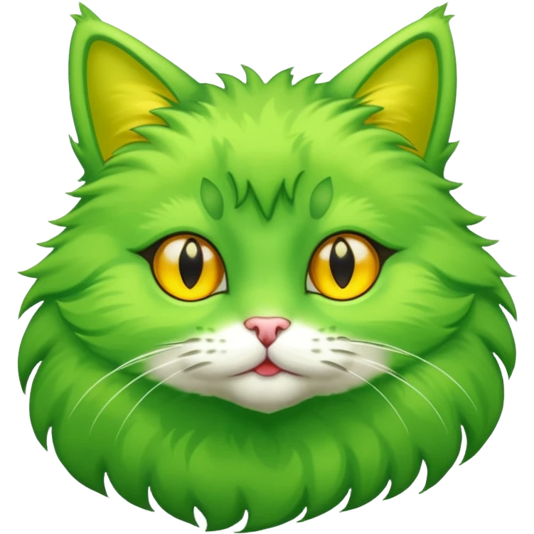green furry cat emoji