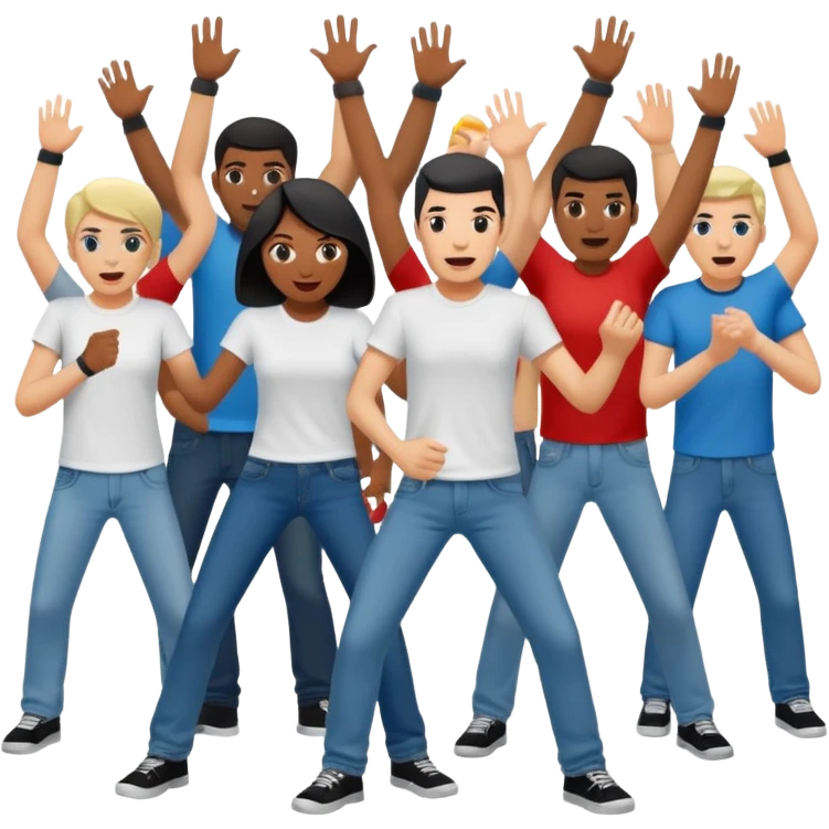 people moshing against a soundsystem emoji