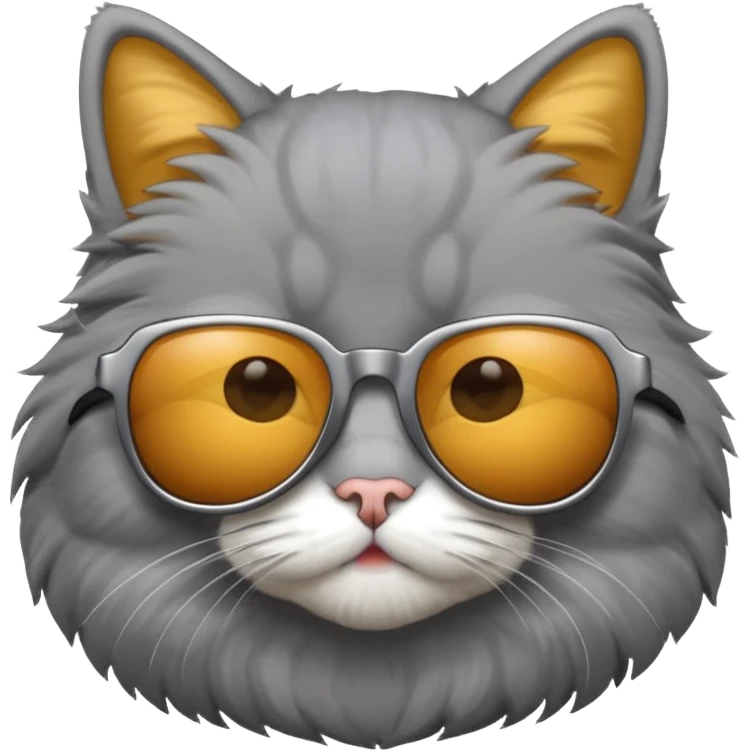 make a grey cat with sunglasses  emoji