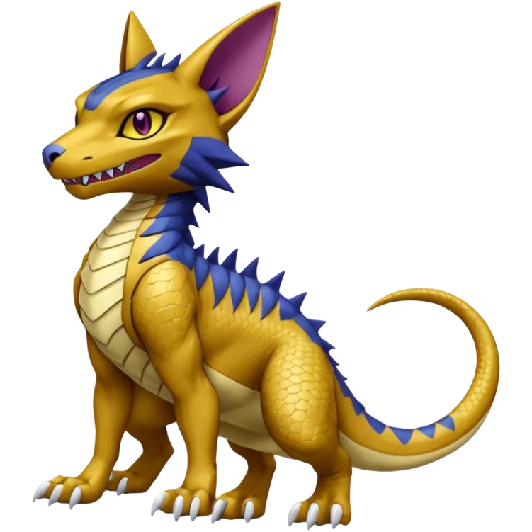 Reptilian, scaley Bastet-Noibat-Gatomon-Garchomp-Digimon-Fakémon ...