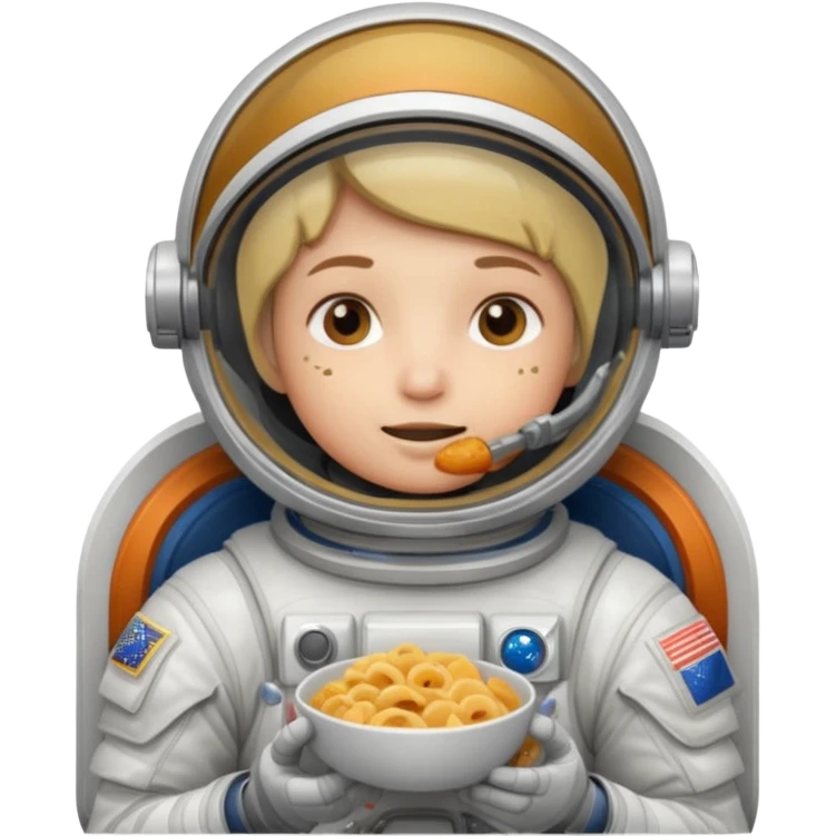 astronaut eating food emoji