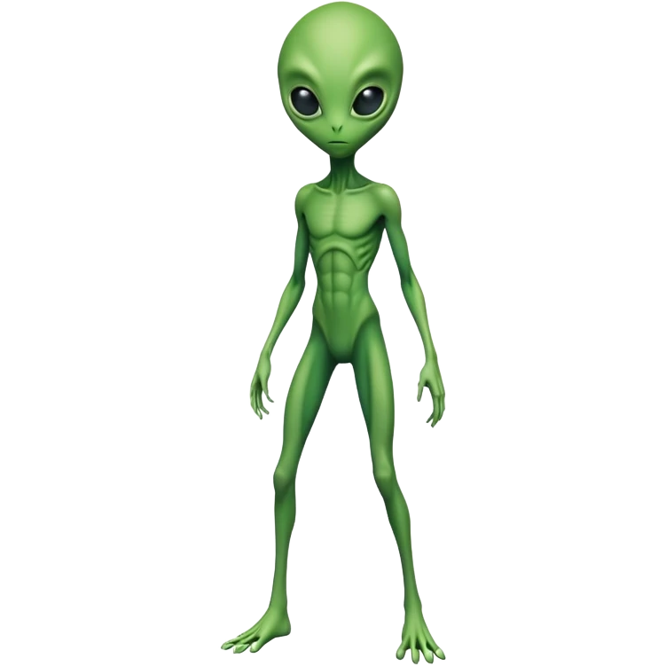 full body alien standing emoji