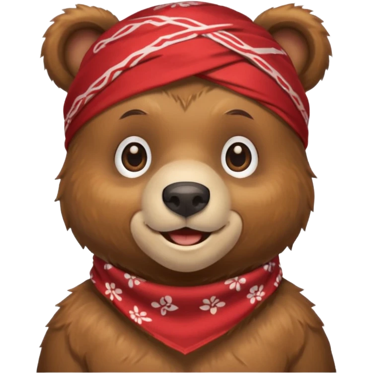 bear face with a bandana emoji
