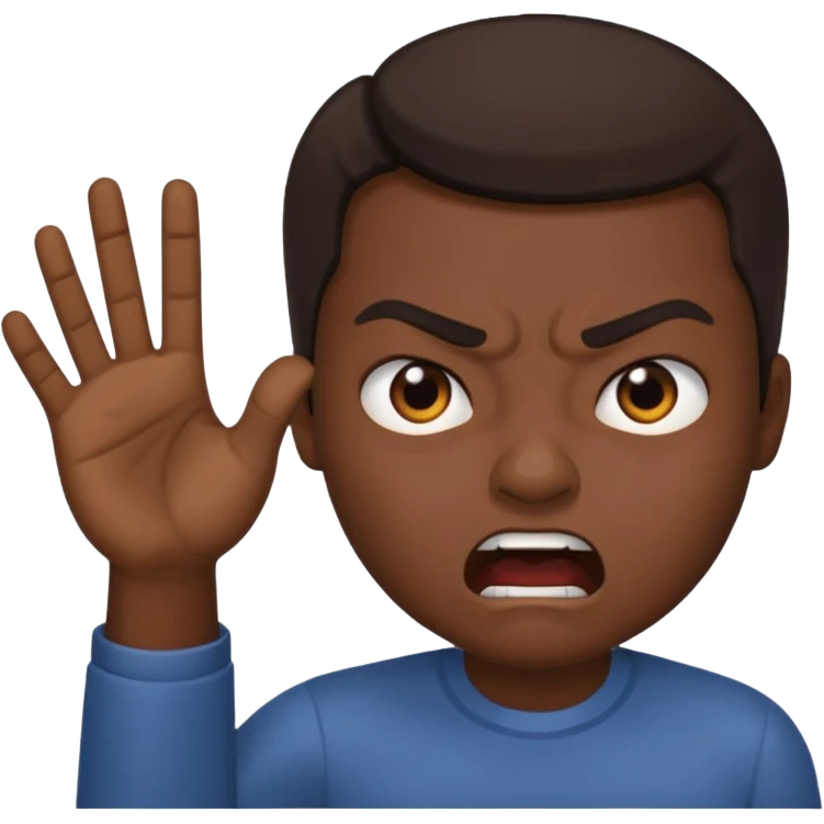 Slapping someone face emoji