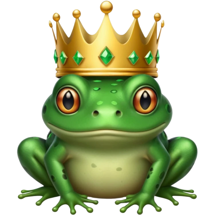 Different moods king frog emoji