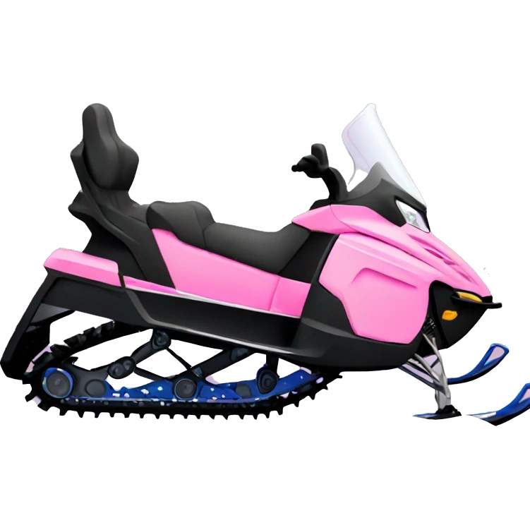 Pink snowmobile emoji