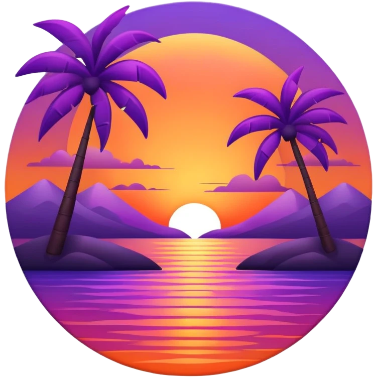 Summer sunset aesthetic  emoji