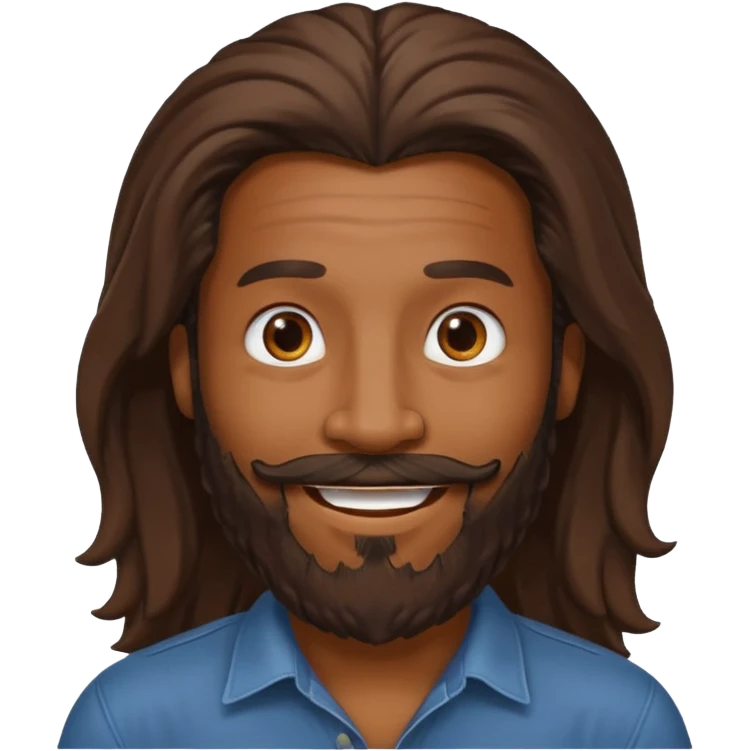 long haired bearded black man emoji