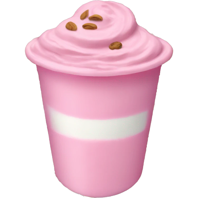 pink yogurt with oats on the side emoji