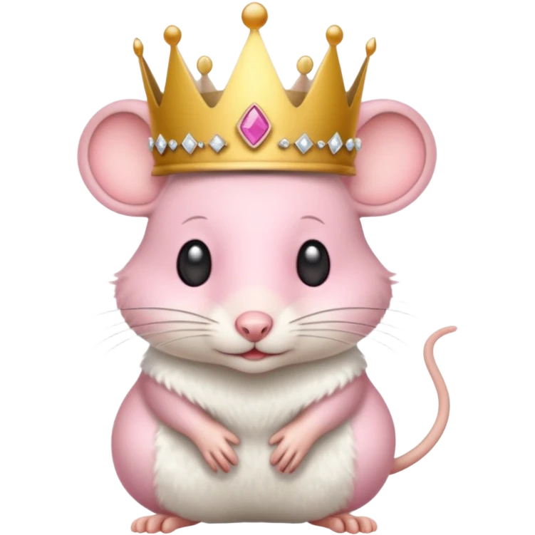 mouse wearing crown emoji