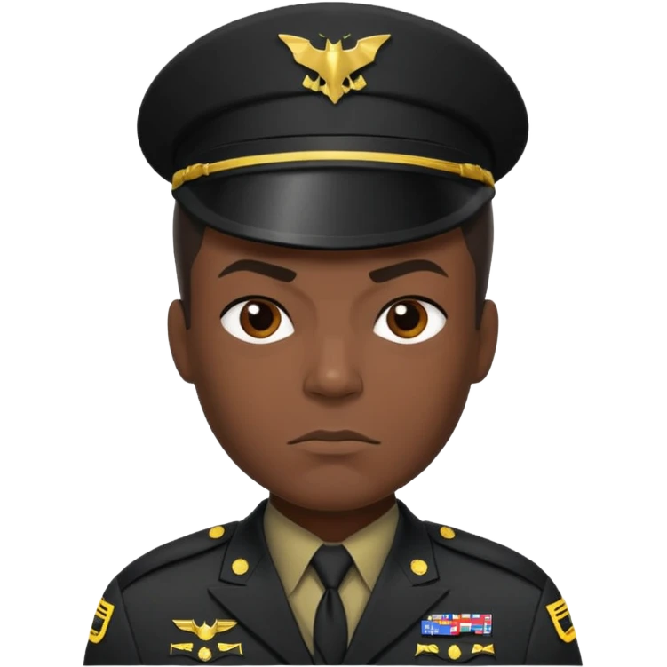 Black Batman in the US Army emoji