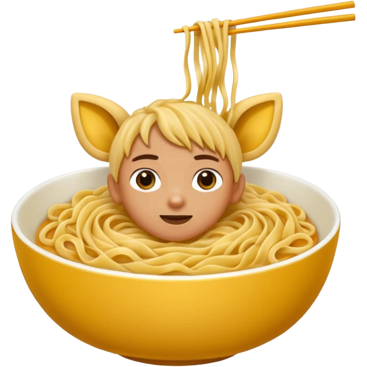 лапша висит на ушах emoji