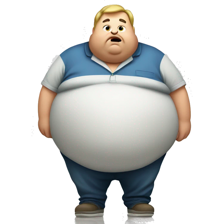 Fat guy farting emoji
