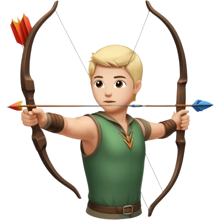 un archer  qui tire sur une  cible emoji