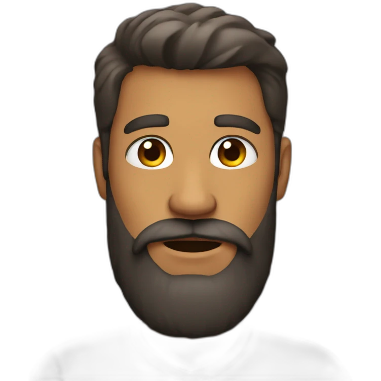 man with a big beard emoji