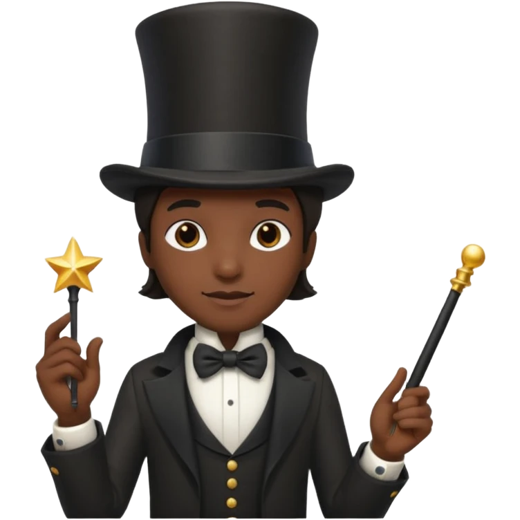 🧍🏼🎩🪄 emoji