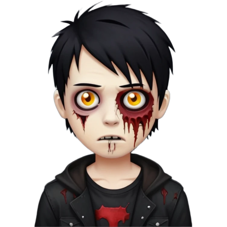 crie um menino zumbi emo emoji