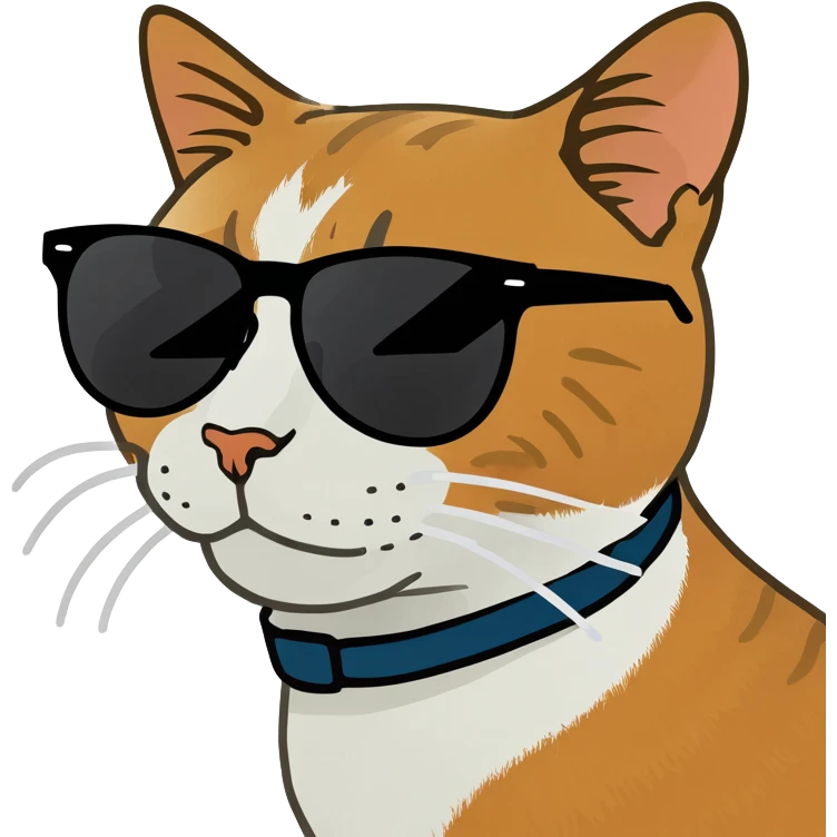 Cat with sunglasses emoji